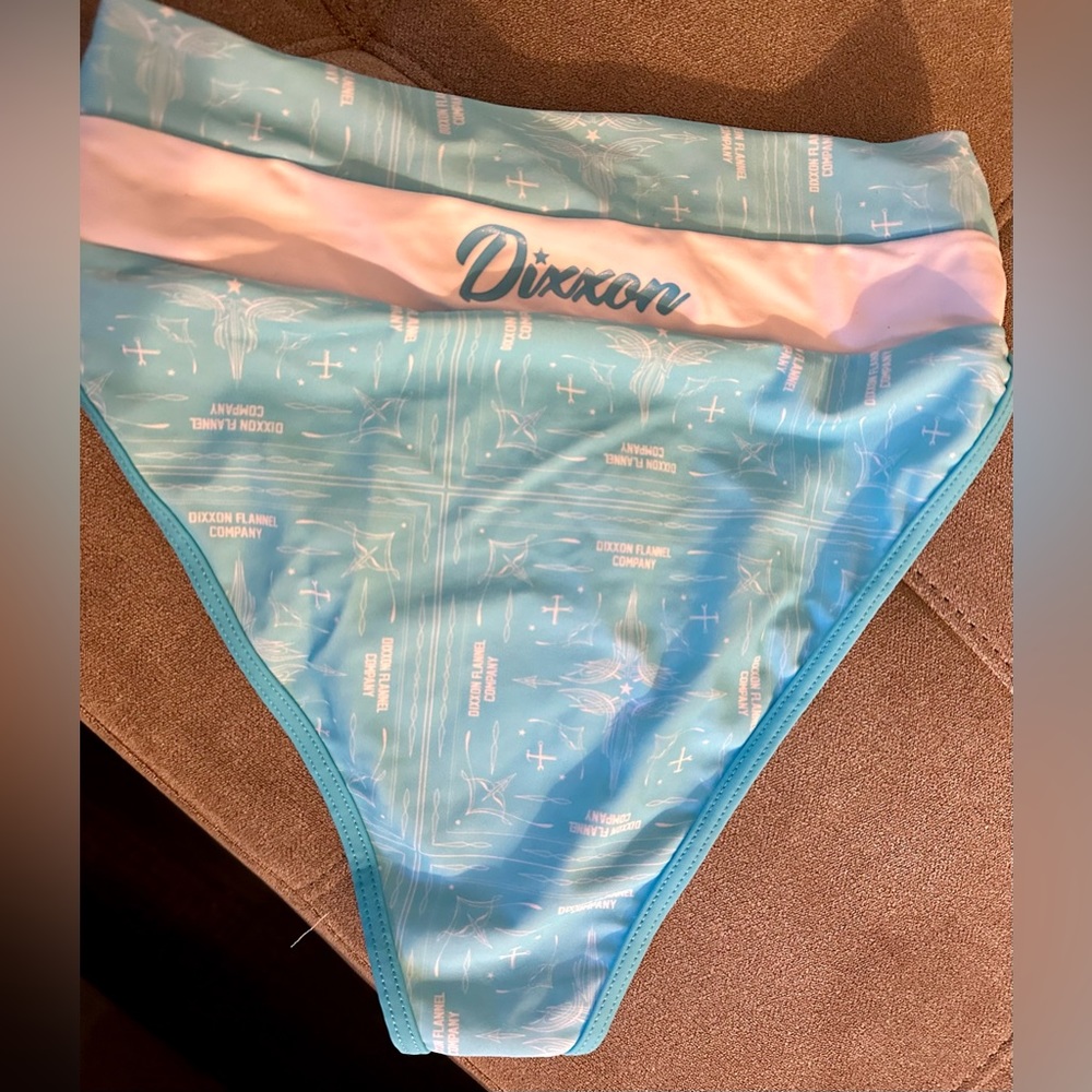 WOMEN'S DIXXON BANDANA SPORT BIKINI BOTTOM - BLUE MEDIUM